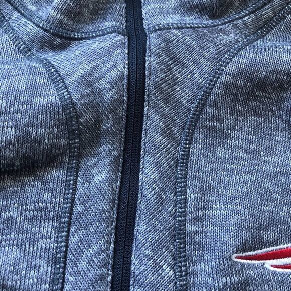 NWT New England Patriots Antigua Heather Quarter-Zip Pullover Jacket - Picture 5 of 14